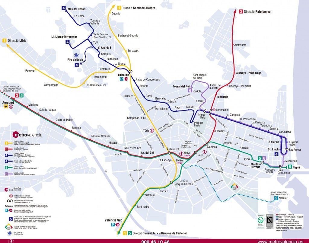 Plan du métro Valence